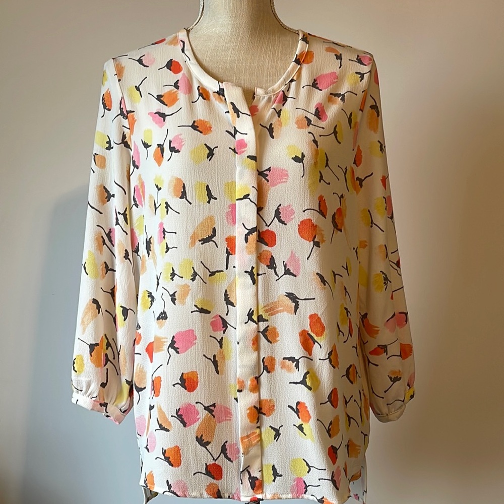 NWOT C&E Floral Blouse